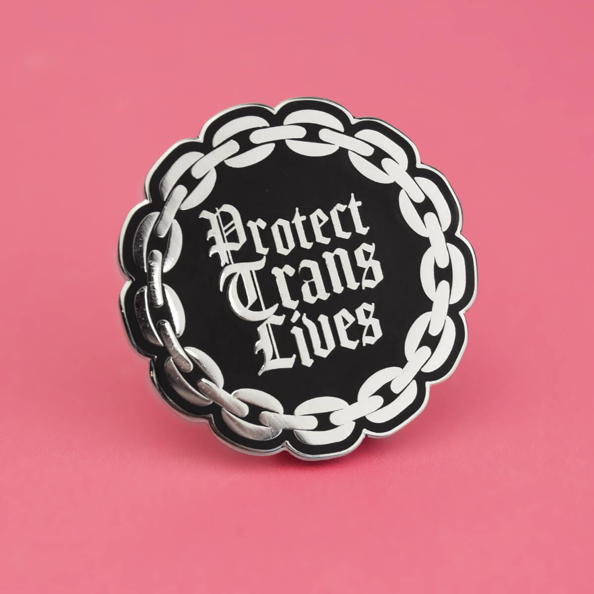 Protect Trans Lives Gothic Enamel Pin | Ocult Patches & Pins