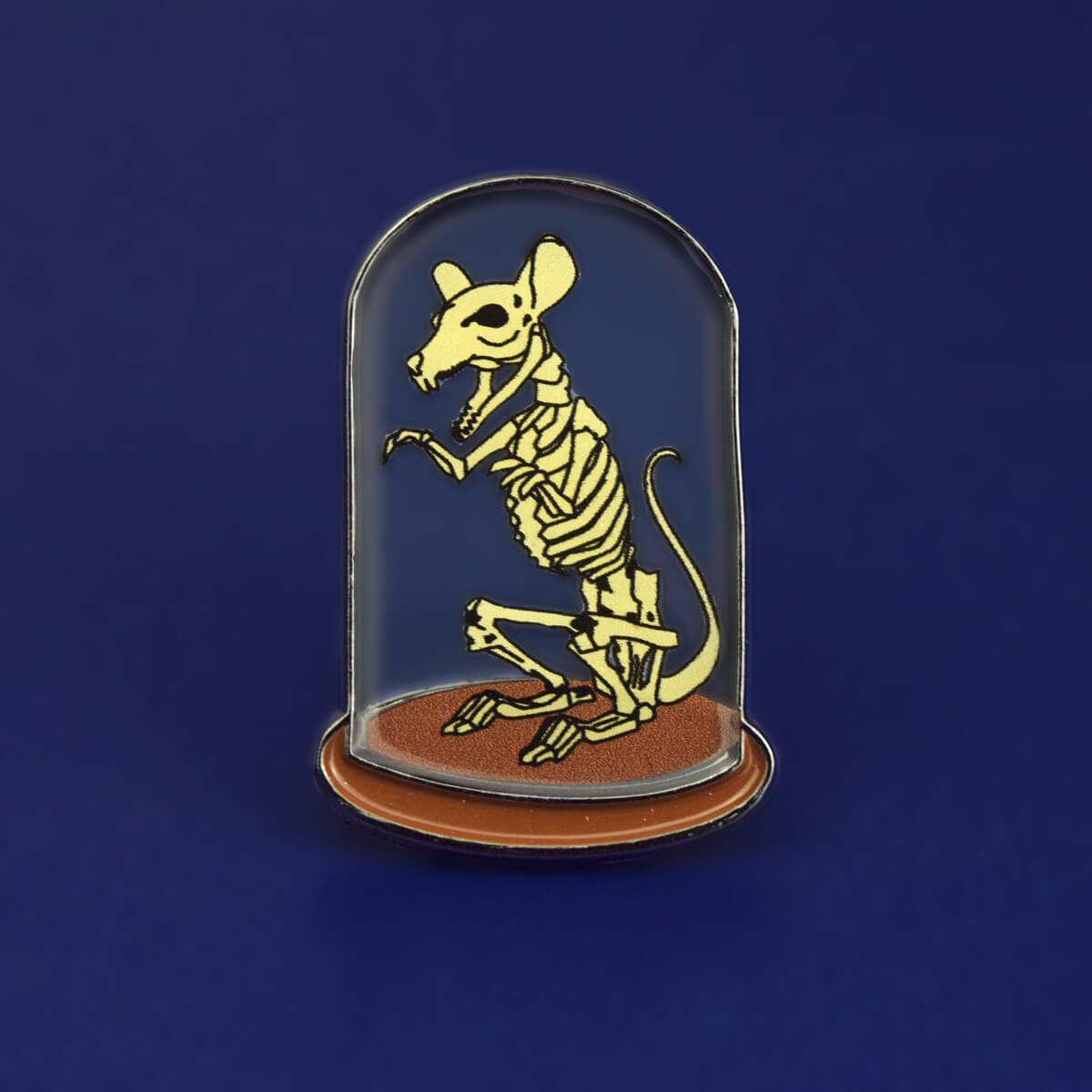 Rat Skeleton Enamel Pin | Ocult Patches & Pins