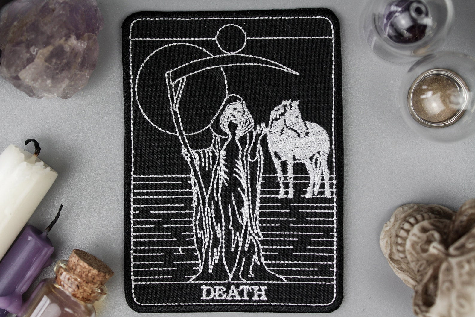 Death Tarot Card Patch | Occult Patches & Pins