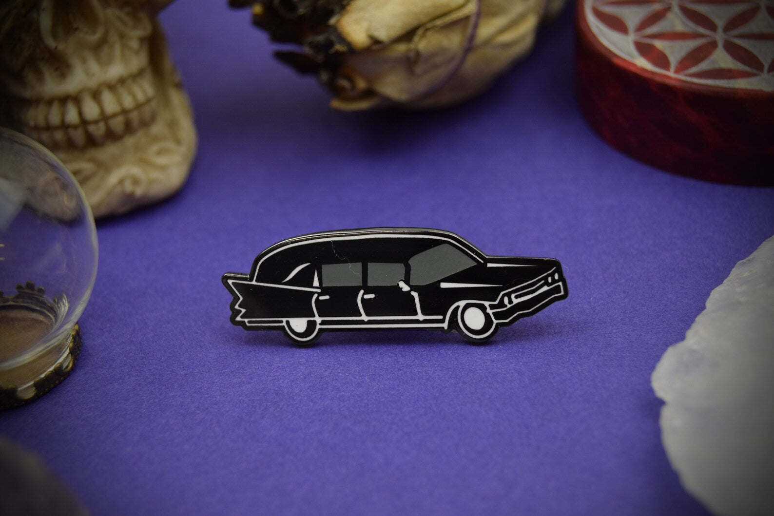 Hearse Enamel Pin | Occult Patches & Pins