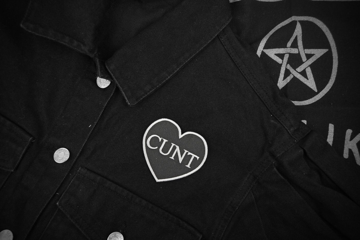 Cunt Black Heart Patch | Occult Patches & Pins