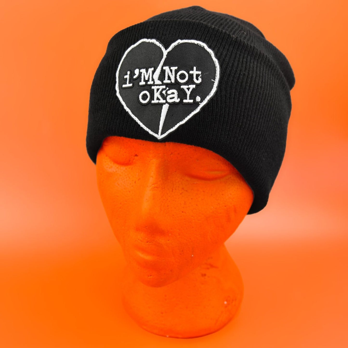 I'm Not Okay Black Beanie | Occult Patches & Pins