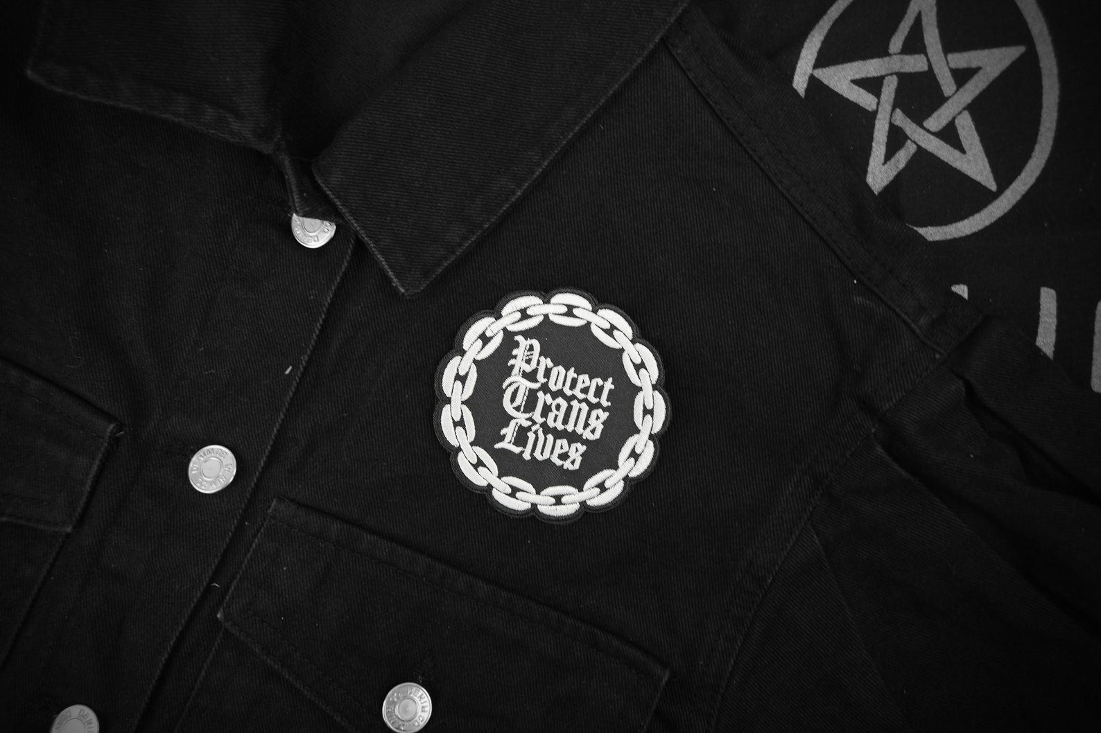 Protect Trans Lives Gothic Patch | Occult Patches & Pins